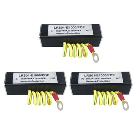 3X 100/1000M POE IP Camera Network POE Switch RJ45 & POE Surge Protector Protection Device Arrester SPD 1000M