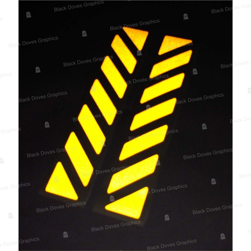 Black Doves 2 x Reflective Stickers for Touratech Motorcycle Aluminium