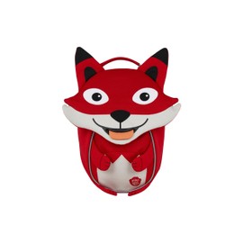 Affenzahn Little Friend Nursery Backpack for 1-3 Years Old Ergonomic Reflective Pull Tongue with Name Plate Fox - Red, Fox - Red, One size fits all
