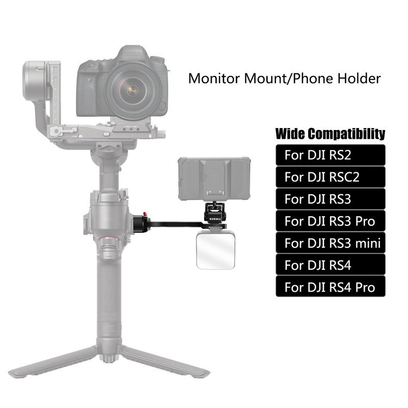 WEWOGA RS4 Phone Holder Aluminum Alloy Extension Handle RS3 Monitor