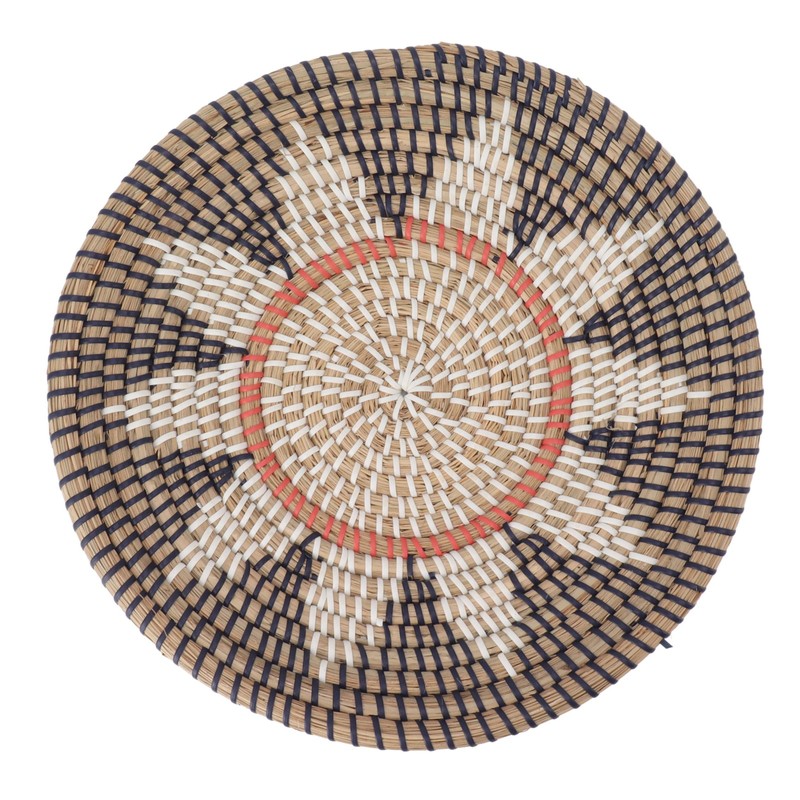 Round Grass Wall Ornaments 35cm Diameter Hand Knitting Hanging Woven