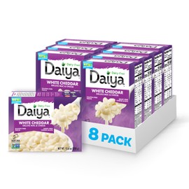 Daiya Dairy Free Gluten Free White Cheddar Deluxe Mac & Cheese, Vegan Plant Based Rice Pasta, 10.6 oz (Pack of 8)