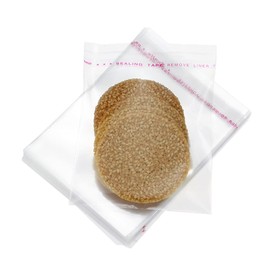 200 Pack 4" x 4" Thick Clear Resealable Self Seal Cellophane Plastic Bags Adhesive Cello Poly Bag For Packaging Bakery Cookie Candy Photos Cards Gift