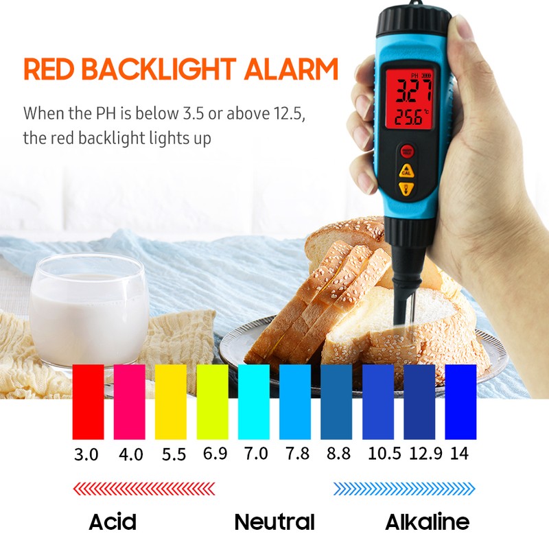 SMART SENSOR PH818M PH Meter for Food Processing 2 in