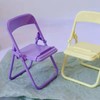4Pcs Foldable Mini Chairs - Cute Tiny Folding Phone Holders,