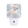 Beach Seashell Coral Starfish Night Light,Plug into Wall with Dusk