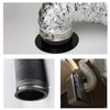 TiCoast Straight Pipe Flange Duct Connector Flange ABS Plastic Ventilation