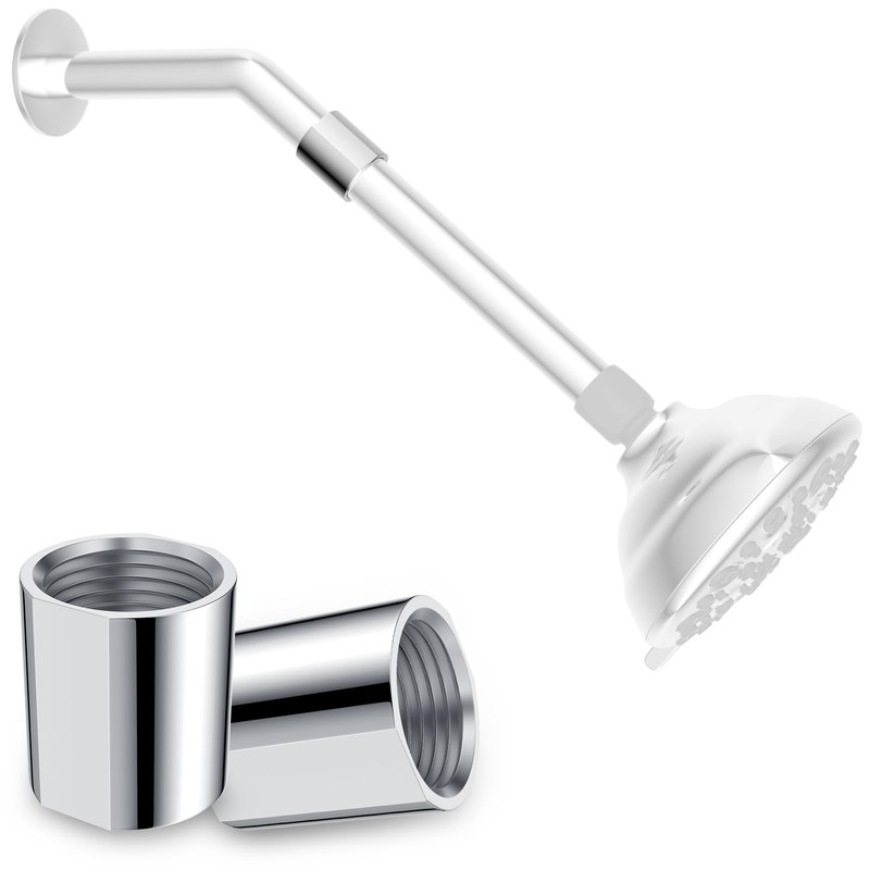 iFealClear 2PCS Brass Pipe Fitting, Shower Coupling, G1/2 x G1/2