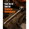 Chainsaw Wrench Tool Kit, 1/2" & 3/4" Chainsaw Tool,Ratchet Scrench