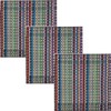 Kracht Pack of 3 Terry Cloth Multi-Coloured Size 50 x