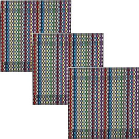 Kracht Pack of 3 Terry Cloth Multi-Coloured Size 50 x 50 cm