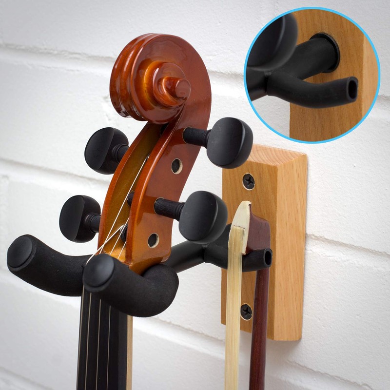Tiger Violin Wall Mount with Bow Holder