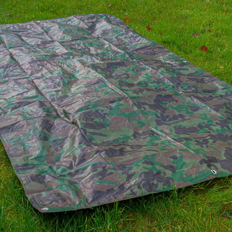 Waterproof camouflage tarpaulin/ground cover sheet/army basha tarp ideal for birdwatching,tent