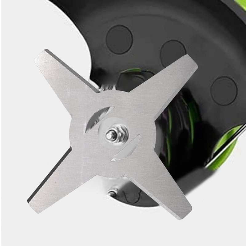 2PCS Mower Blades 4 Teeth Head Blades 7.9in Stainless Steel