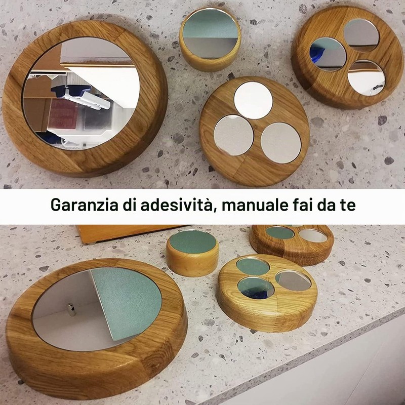 TAIANJI 20 adesivi da parete rotondi a specchio, in acrilico,