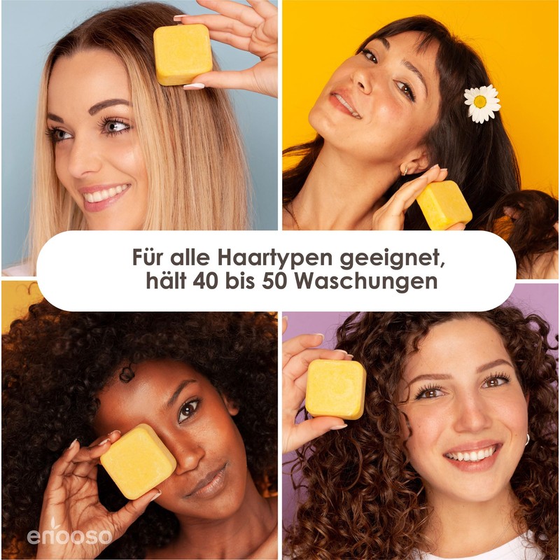 Enooso - Solid Brightening Shampoo for Sensitive Hair with Chamomile,