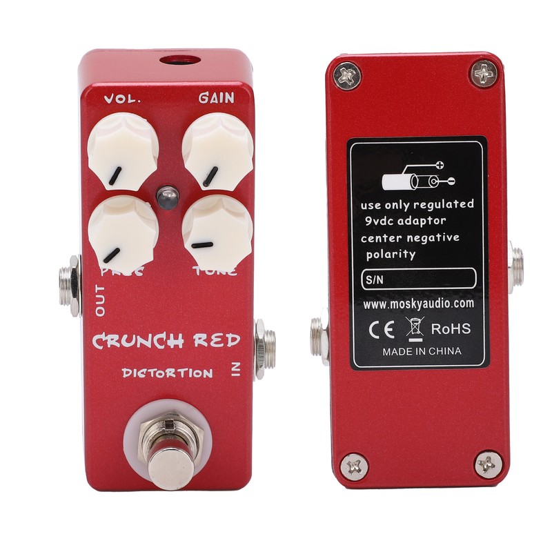 Distortion Effect Metal Shell Red True Bypass Foot Switch for