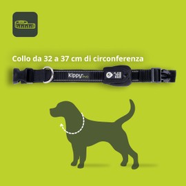 KIPPY - Kippy EVO Small Dog Collar with GPS Bag - Dog Collar with Reflective Band - Collar for Small Dogs - Soft and Comfortable - Waterproof, Washable Collar Size XS