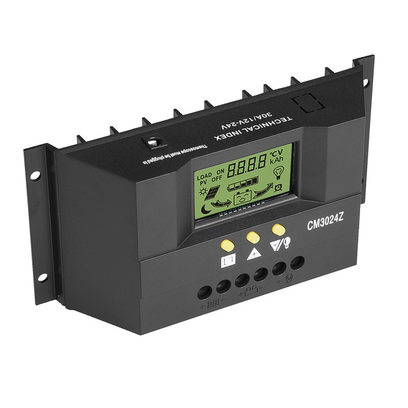 PWM Intelligent Solar Panel Charge Controller Regulator LCD Display 12V