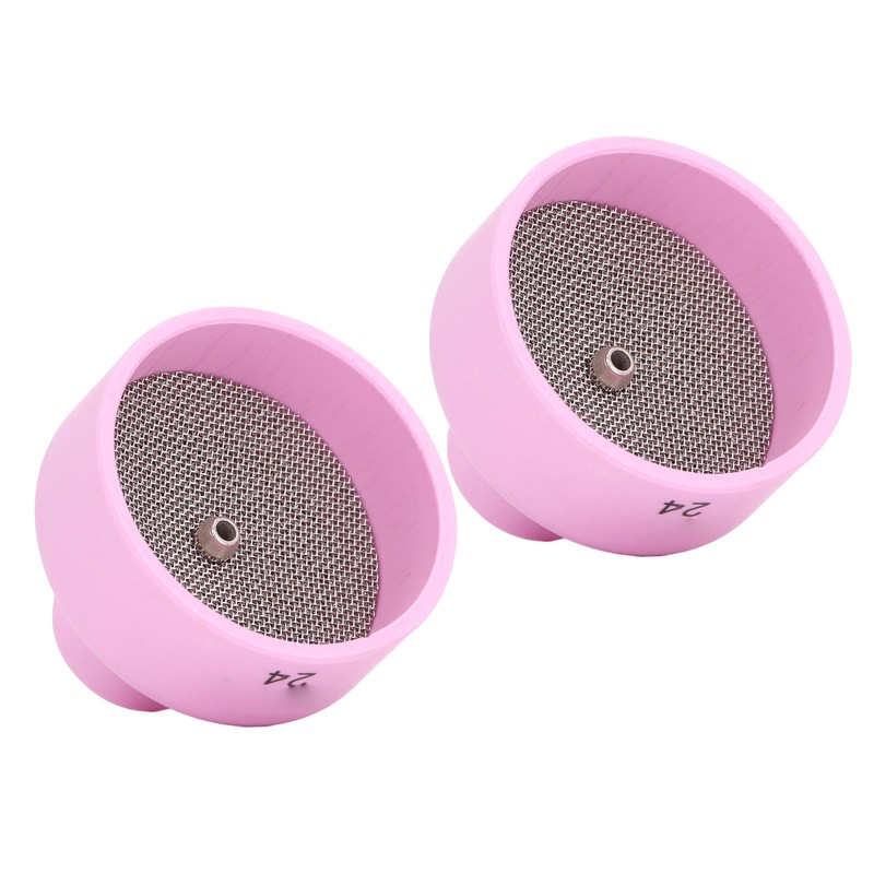 2Pcs TIG Welding Cup 24# Ceramic Nozzle 2.4mm Center Hole