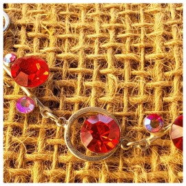 Red Chakra Sterling Silver Bracelet
