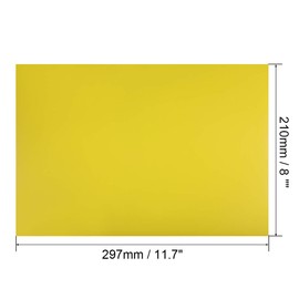 uxcell 2 Pcs Dry Erase Magnetic Strip 11.7" x 8" Magnetical Sheet Labels Stickers Writable Yellow for Whiteboards Refrigerator and Crafts