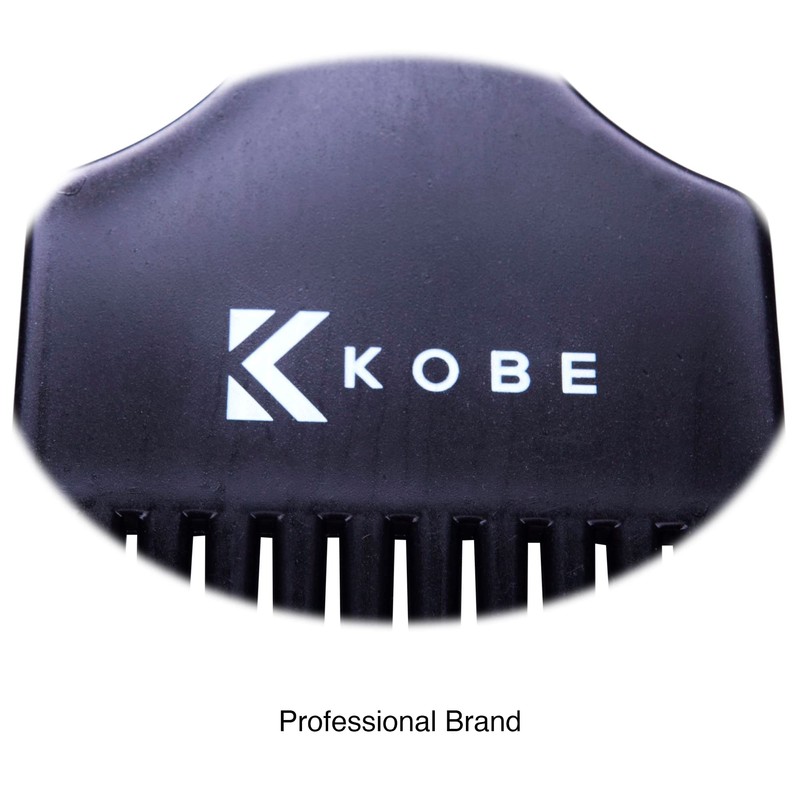 Kobe Professional Afro Comb - Durable Black Fully Plastic Parting