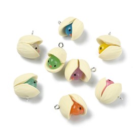 KitBeads 40Pcs 8 Colors Luminous Resin Chicken Duck Charms Glow In The Dark Animal Charms for Jewelry Making Bracelets Necklaces Crafts Bulk, Resin, No Gemstone