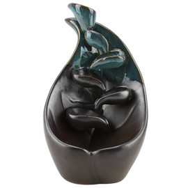 Restokki Incense Burner Backflow Incense Stick Holder, Incense Stick Holder Incense Cones with 10 Free Cones, for Home Office, Relaxation, Cleaning, Meditation, Yoga, Gift