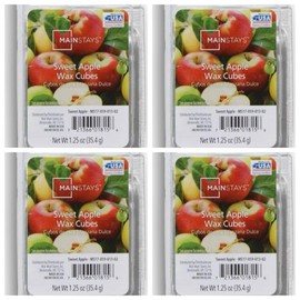 Generic Mainstays Sweet Apple Scented Wax Cube Melts, 4 Pack, 5 oz Total, Green