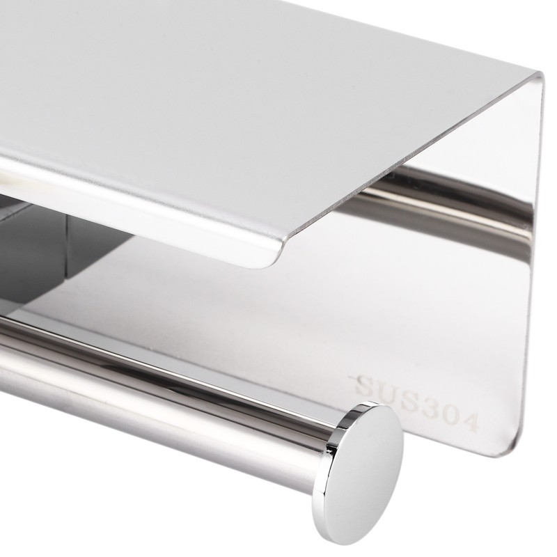 Toilet Paper Holder Dual End Wall Mounted Toilet Roll Holder