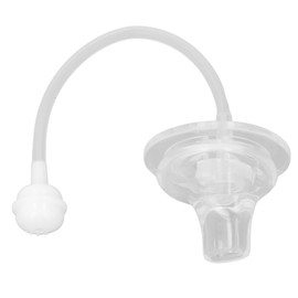 Bottle Nipple with Weighted Straw Duckbill Spout Transparent Soft Silicone Leak Proof for Newborn Baby