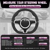 SEG Direct D Shaped Steering Wheel Cover for 14.5-15 inch