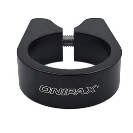 ONIPAX Bicycle Seat Post Clamp Aluminum Alloy 31.8MM/34.9MM Black (31.8mm)
