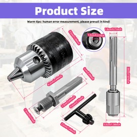 SDS Max to SDS Plus Adapter Kit with 10mm Quick Change Chuck
