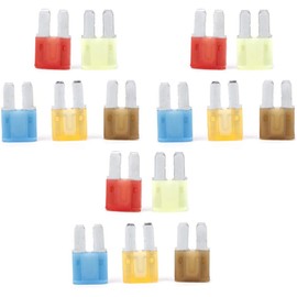 Kit de 15 fusibles de cuchillas para coche - Surtido de 5A, 7.5A, 10A, 15A y 20A
