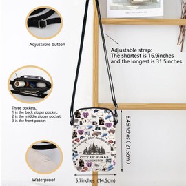Movie Inspired Crossbody Bag Edward Cullen & Bella Swan Fans Gift Movie Character Fan Shoulder Bag (RAIN CB)