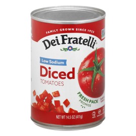 Dei Fratelli Low Sodium Diced Tomatoes - All-Natural Vine-Ripened – Non-GMO (14.5 oz. Cans, 6 pack)