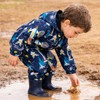 LZH Bambini Impermeabile Ragazzi Giacca con Cappuccio Dinosauro Cappotto +