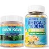 Omega 3, Kava Gummies, 4 Pack