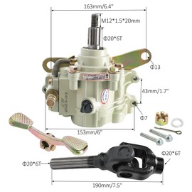 REBEKAMODS Transmissions Reverse Gearbox, Integrated Reverse Gear for 150cc-300cc Vertical Engine ATV Trike Motorcycle, Forward Backward Converter Transfer Gear Case with Drive Shaft 720mm 28.4''