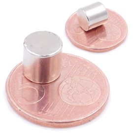 Brudazon 5 Mini Disc Magnets 8 x 8 mm N52 Strongest Level Neodymium Magnets Ultra Strong Power Magnet for Model Making, Photo, Whiteboard, Notice Board, Fridge, Crafts, Magnetic Disc Extra Strong