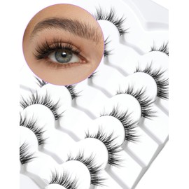 Fluffy Eyelashes, Cat Eye Eyelashes, Lifting False Eyelashes, Curly Natural Eyelashes, 3D Volume Eyelashes, Fox Eye Eyelashes, 7 Pairs D13