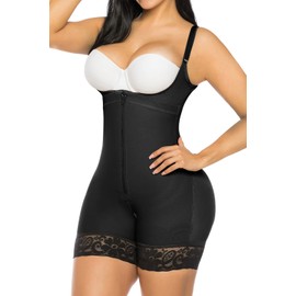 YIANNA Fajas Colombianas Shapewear for Women Tummy Control Postpartum Body Shaper Butt Lifter Post Surgery Compression Garment Bodysuit,YA7212-Black-6XL