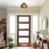 CALOKES Boho Semi Flush Mount Ceiling Light, Rattan Style Hand