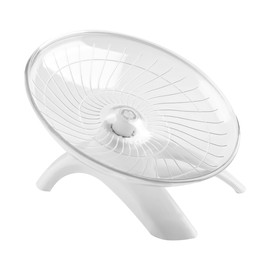 Lotsdonxia Super-Silent Flying Saucer Hamster Wheel, Non-Slip Wave Design, Stable Plastic and Steel Bearing, Quiet Exercise Wheel for Hamsters, Gerbils & Small Pets (White)