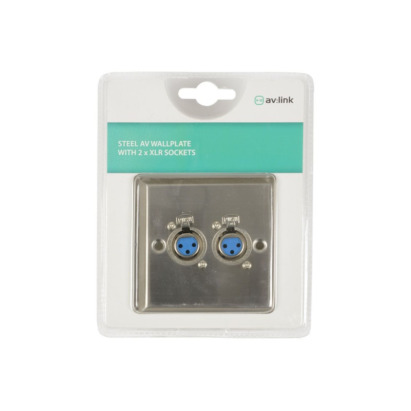 XLR Steel Socket Wallplate
