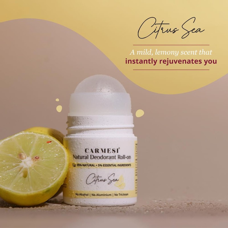 Carmesi Natural UnderArms Roll On Deodorant for Women | 50