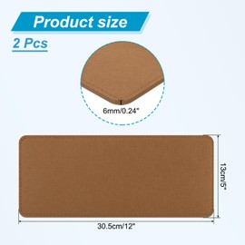 PATIKIL 12/5 Inch Felt Bag Base Shaper, 2pcs Bag Bottom Pad Organizer Insert Rectangle Liner Board for Purse Handbag Tote Travel Bag Canvas Cosmetic, Brown