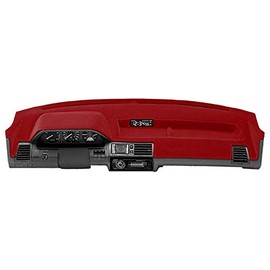 Custom Dash Cover for 2017-2019 Honda Civic Hatchback w/Center Headlight Sensor Cut-Out Velour Red